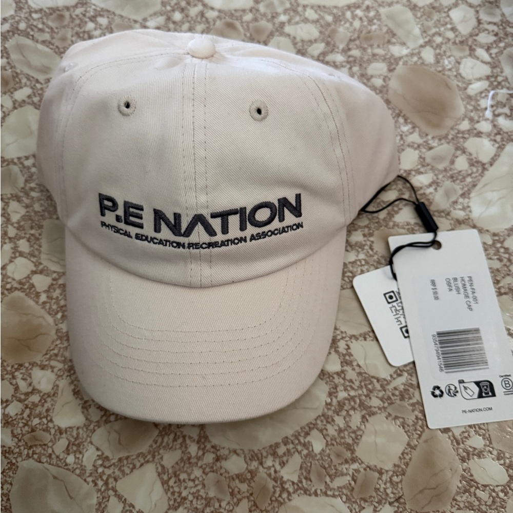 P.E Nation Pale Beige Curved-Brim Logo Cap